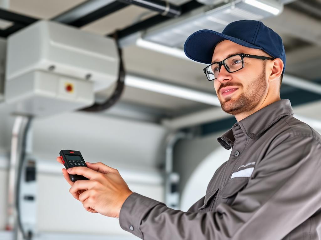 Wilmington Garage Doors certified technician programming garage door remote